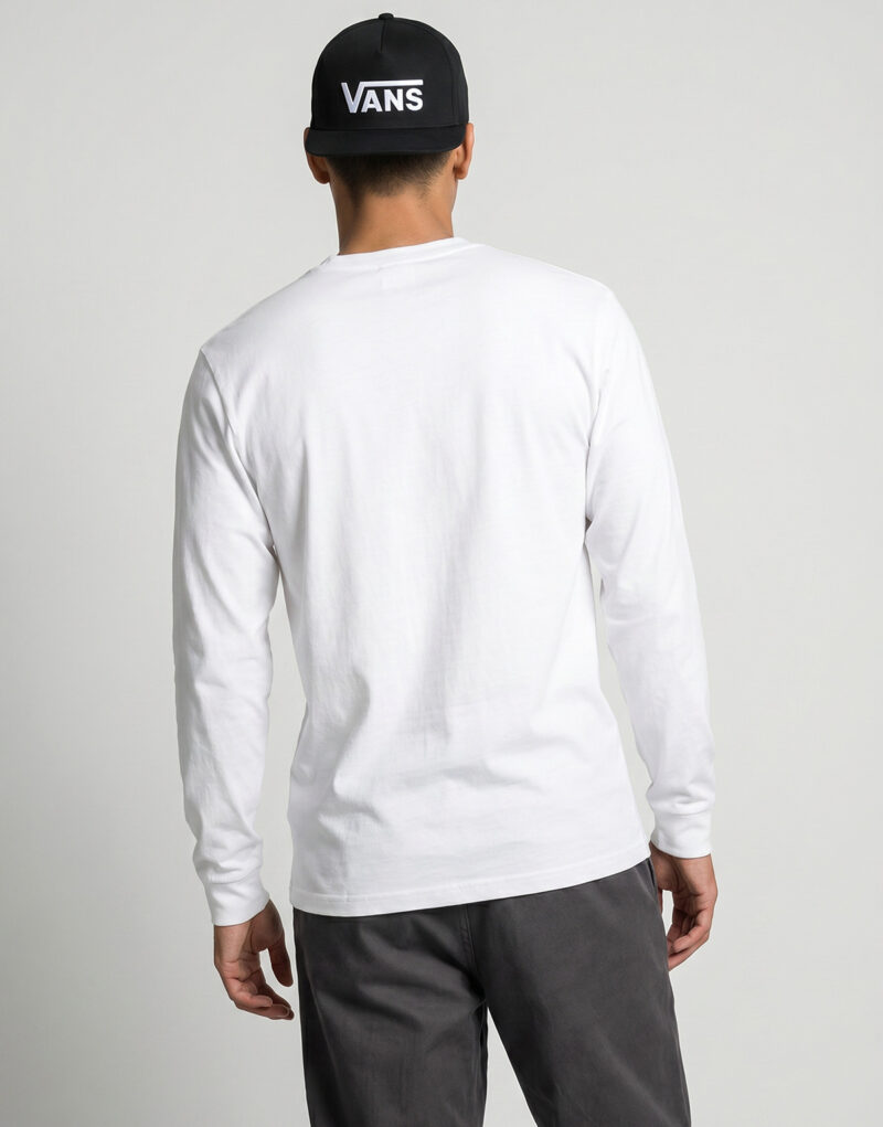 Vans LEFT CHEST II LOOSE LS TEE Bianco T-shirts a maniche lunghe Uomo - 4