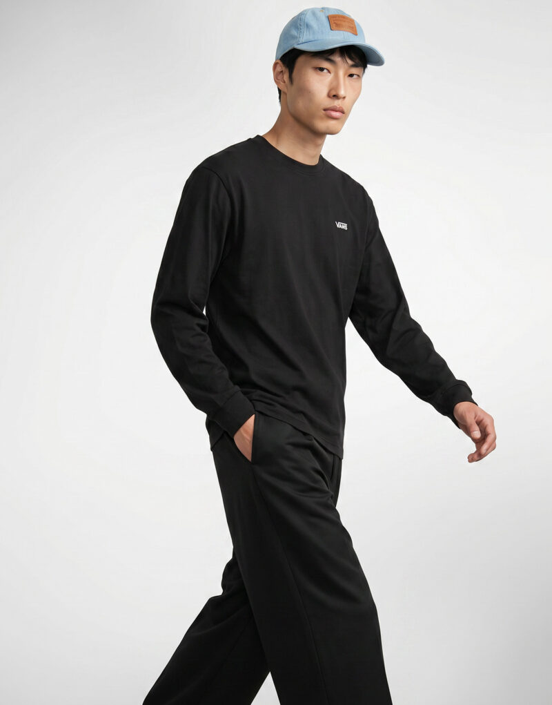 Vans LEFT CHEST II LOOSE LS TEE Nero T-shirts a maniche lunghe Uomo - 3