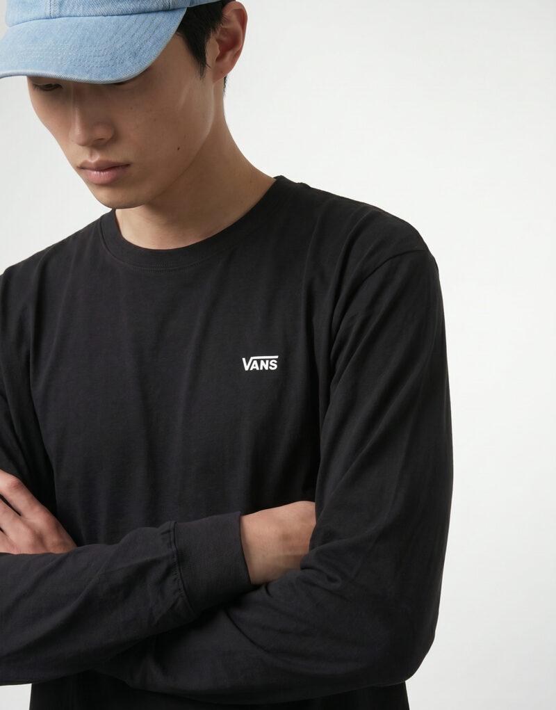 Vans LEFT CHEST II LOOSE LS TEE Nero T-shirts a maniche lunghe Uomo - 5
