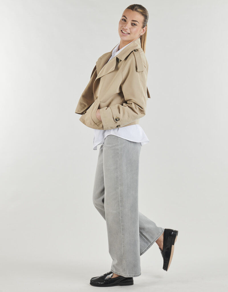 Trench Vero Moda VMCHLOE SHORT TRENCHCOAT Beige Trench Donna - 3