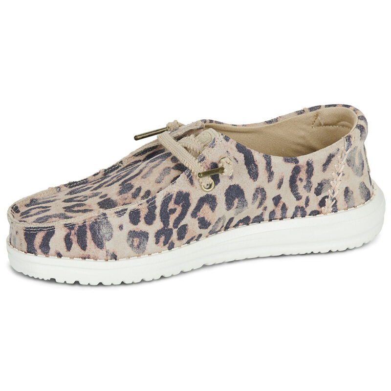 HEYDUDE Wendy Craft Suede Beige Slip on Donna - 4