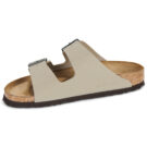 BIRKENSTOCK Arizona Birko-flor / Khaki / Black / Brown / Narrow Beige Women's Clog - 4