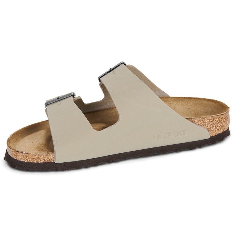 BIRKENSTOCK Arizona Birko-flor / Khaki / Black / Brown / Narrow Beige Women's Clog - 4