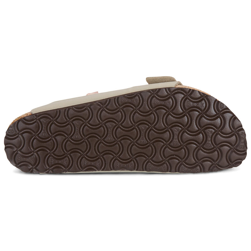 BIRKENSTOCK Arizona Birko-flor / Khaki / Black / Brown / Narrow Beige Women's Clog - 7