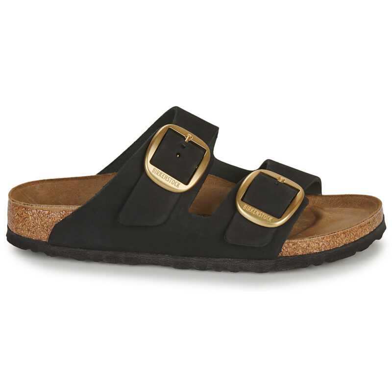 BIRKENSTOCK Arizona Big Buckle Nubuck / Black / Stretto Nero Ciabatte Donna - 2