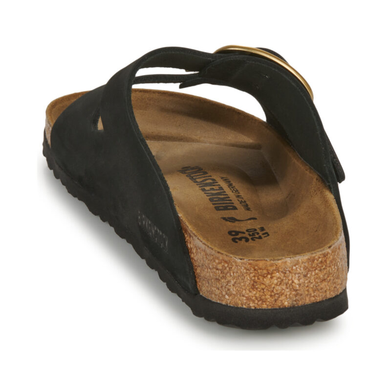 BIRKENSTOCK Arizona Big Buckle Nubuck / Black / Stretto Nero Ciabatte Donna - 5