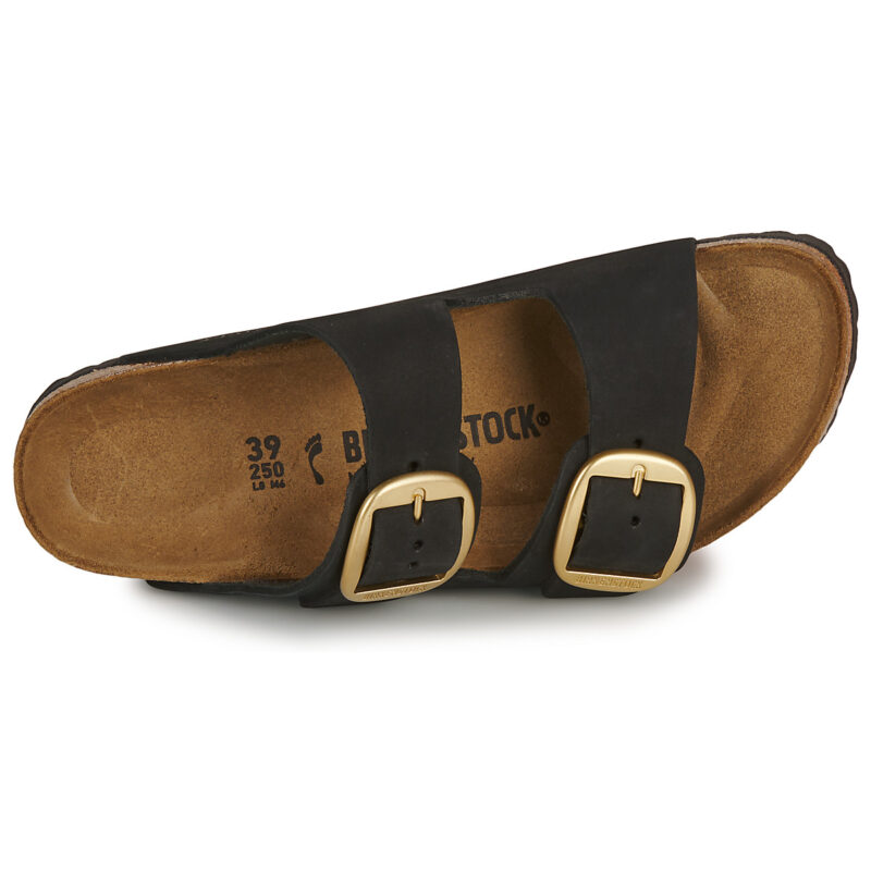 BIRKENSTOCK Arizona Big Buckle Nubuck / Black / Stretto Nero Ciabatte Donna - 6