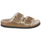 BIRKENSTOCK Arizona Shearling Suede / Shearling / Nero / Tea / Stretto Marrone Ciabatta Donna - 2