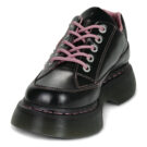 Dr. Martens BUZZ 5 EYE SHOE BLACK MILLED GLOSS Nero Derby Donna - 3
