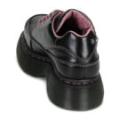 Dr. Martens BUZZ 5 EYE SHOE BLACK MILLED GLOSS Nero Derby Donna - 5