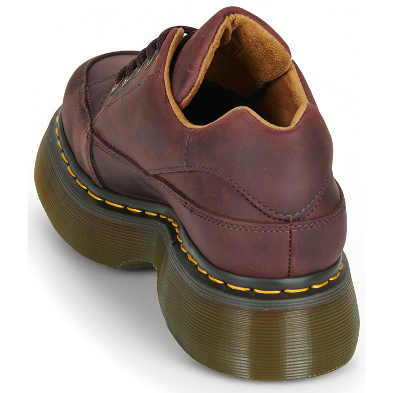 Dr. Martens BUZZ 5 EYE SHOE CHERRY RED CRAZY HORSE Bordeaux Derby Donna - 5