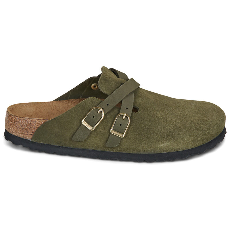 BIRKENSTOCK Blair Suede / Kaki / Stretto Kaki Zoccoli Donna - 2