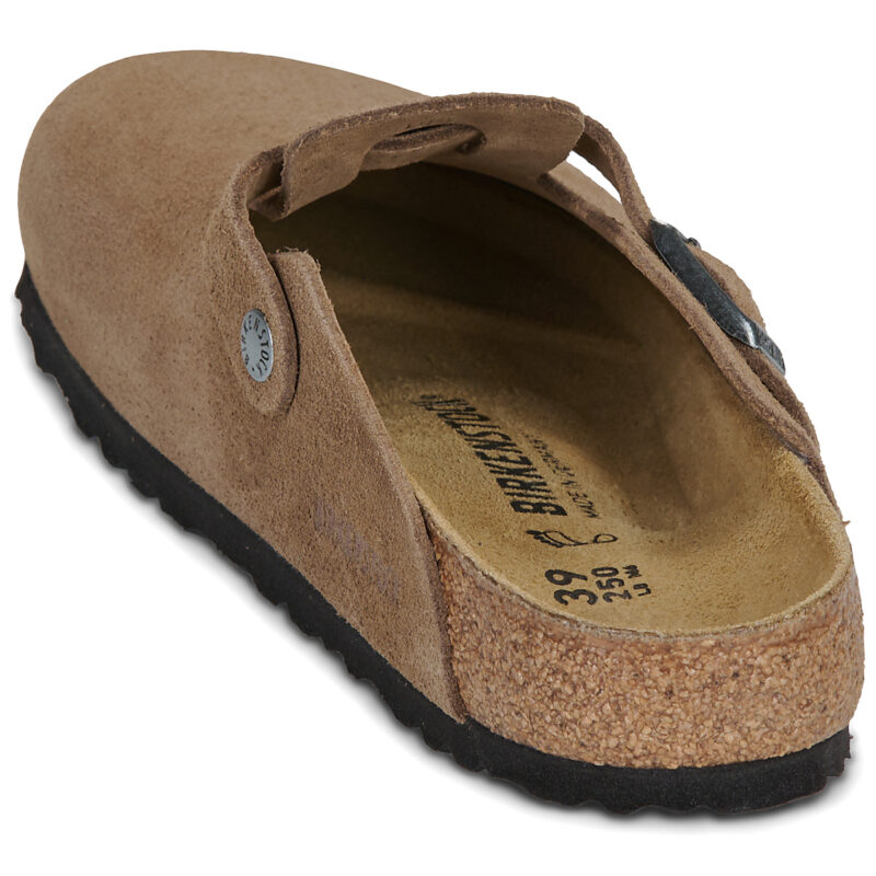 BIRKENSTOCK Boston Suede / Negro / Té / Regular Marrón Zuecos Mujer - 5