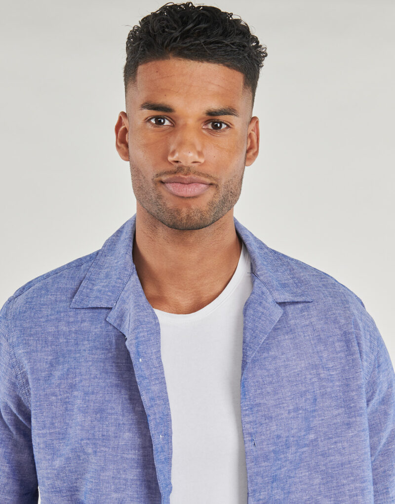 Selected SLHREGSUN Blau Kurzarmhemd Herren - 5