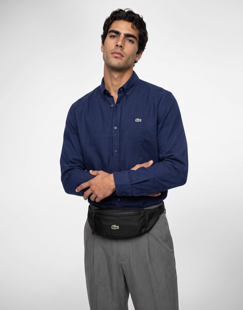 Lacoste Chemise en flanelle de coton regular fit Marine Camicia a maniche lunghe Uomo - 2