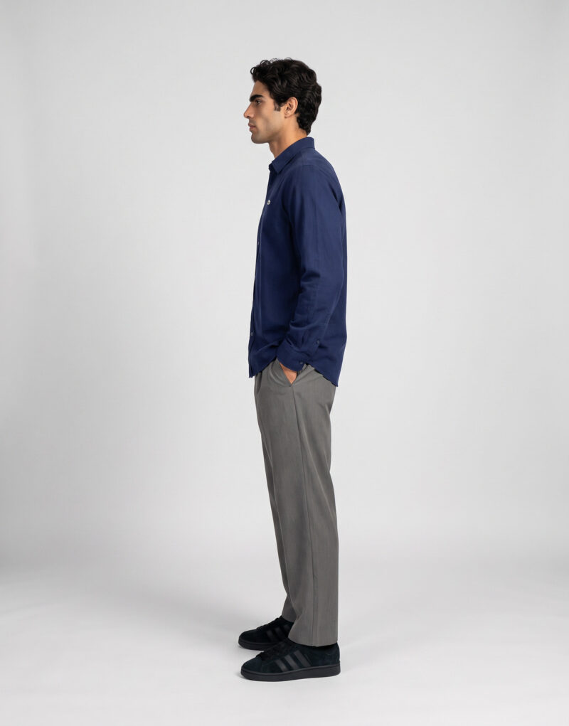 Lacoste Chemise en flanelle de coton regular fit Marine Camicia a maniche lunghe Uomo - 3
