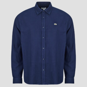 Camicia a maniche lunghe uomo Lacoste  Chemise en flanelle de coton regular fit  Marine Lacoste 3617077699043