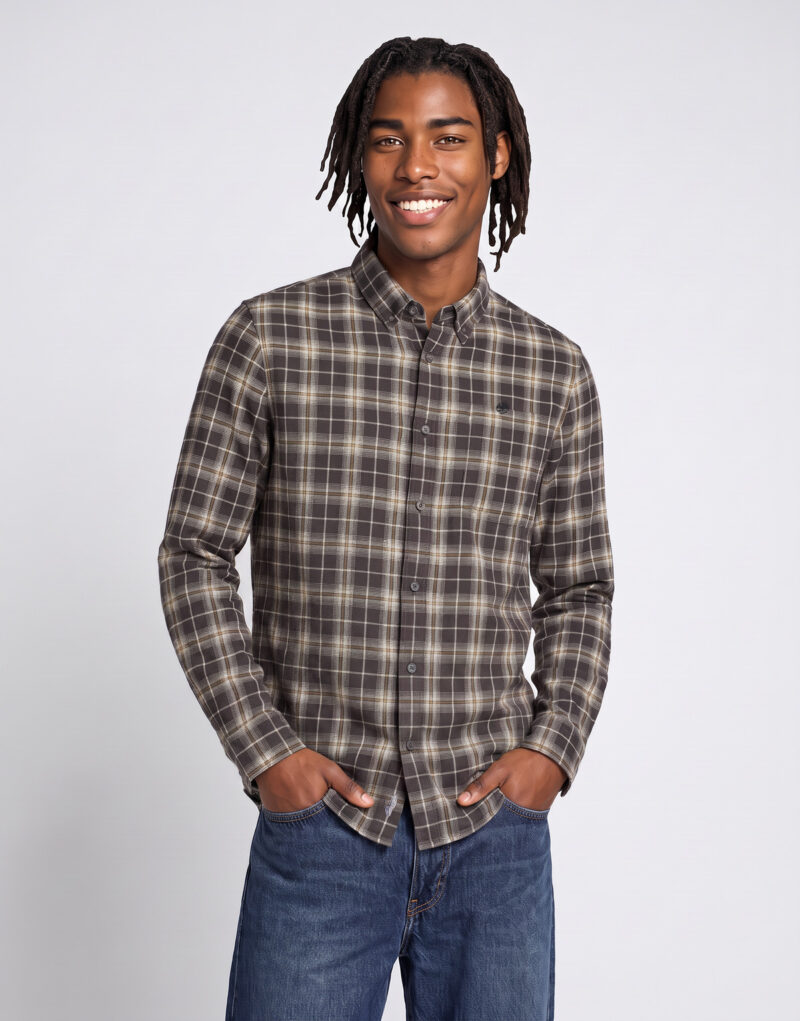 Timberland Flannel Check Shirt Nero Camicia a maniche lunghe Uomo - 2