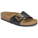 BIRKENSTOCK Catalina Cushion Buckle Birko-flor / Licorice / Regular Nero Ciabatta Donna - 1