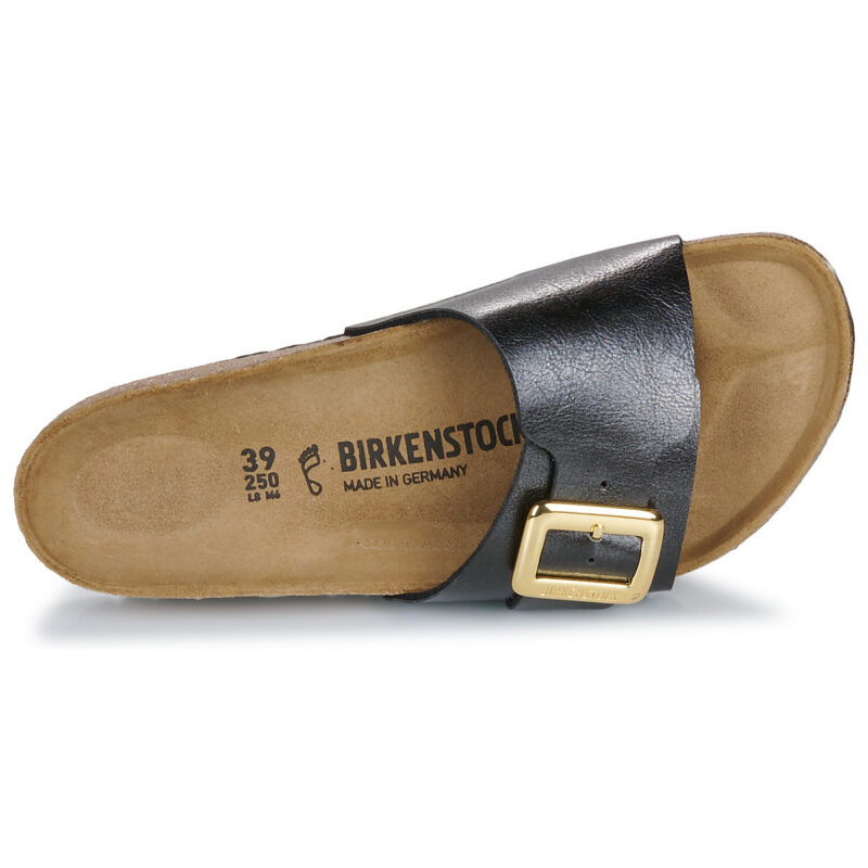 BIRKENSTOCK Catalina Cushion Buckle Birko-flor / Licorice / Regular Nero Ciabatta Donna - 6