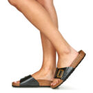 BIRKENSTOCK Catalina Cushion Buckle Birko-flor / Licorice / Regular Nero Ciabatta Donna - 8