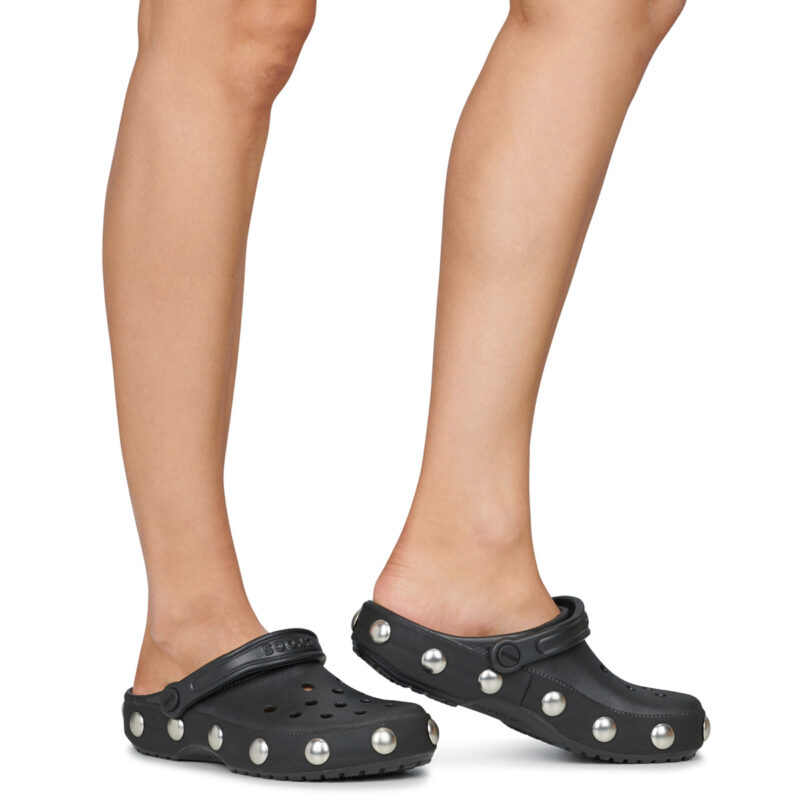 Crocs Classic Big Studded Clog Nero Zoccoli Donna - 8