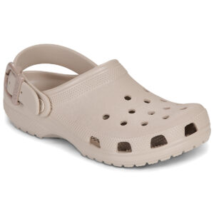 Classic Enamel Buckle Clog  Beige