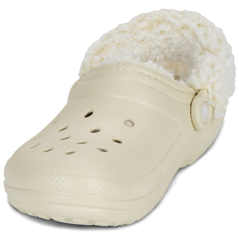 Crocs Classic Fleece Lined Clog Beige Zoccoli Donna - 3