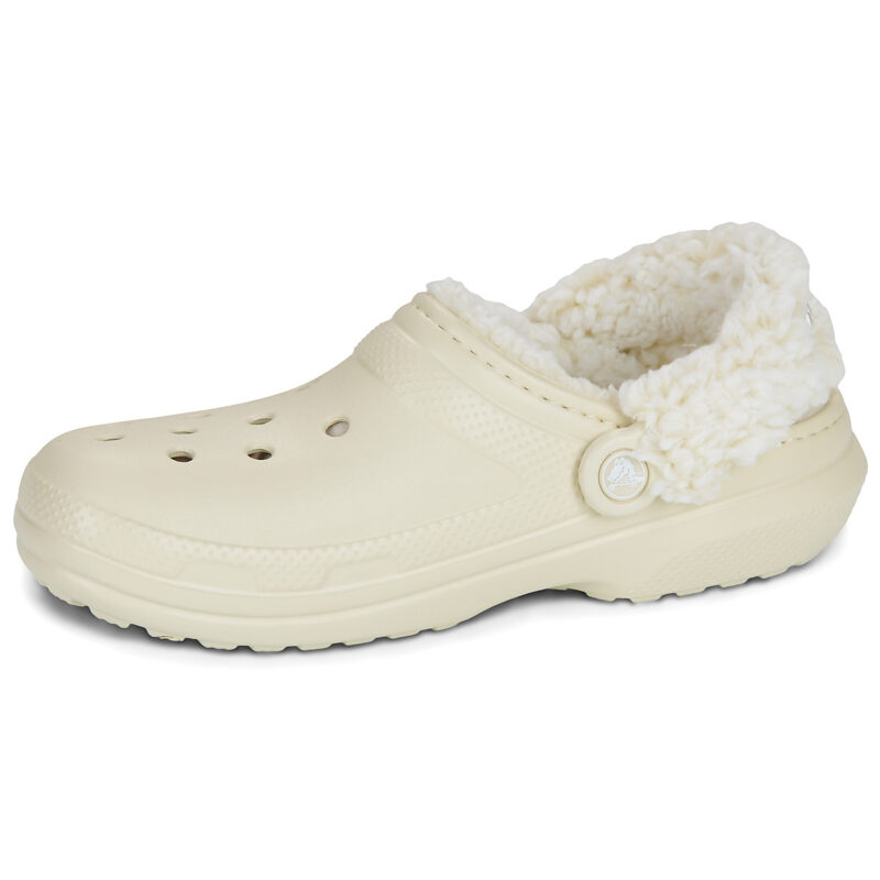 Crocs Classic Fleece Lined Clog Beige Zoccoli Donna - 4