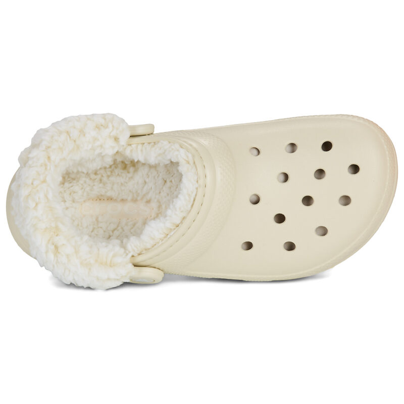 Crocs Classic Fleece Lined Clog Beige Zoccoli Donna - 6