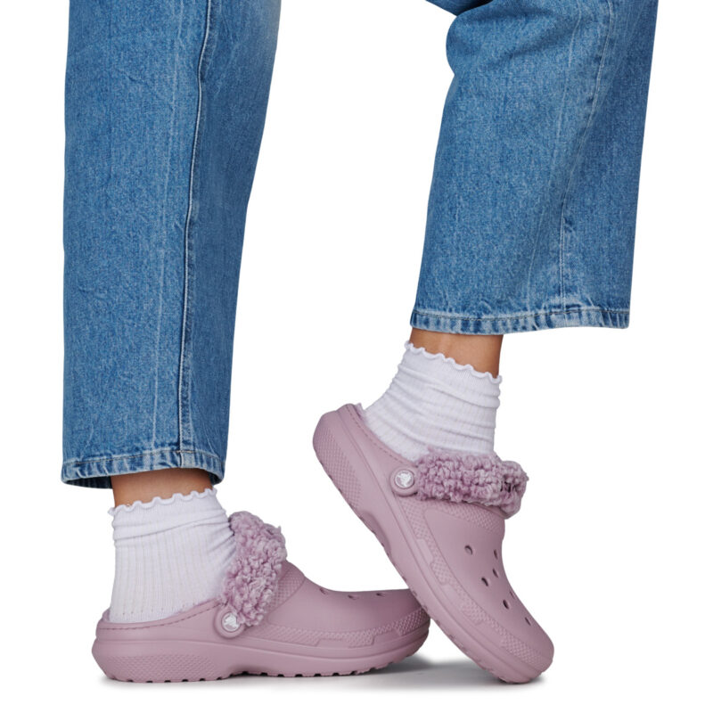Crocs Classic Fleece Lined Clog Viola Zoccoli Donna - 8