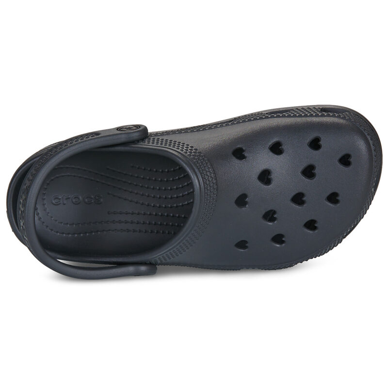 Crocs Classic Hearts Cut Out Clog Nero Zoccoli Donna - 6