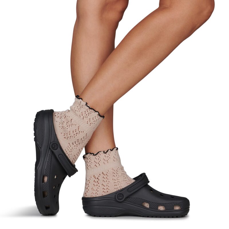 Crocs Classic Hearts Cut Out Clog Nero Zoccoli Donna - 8