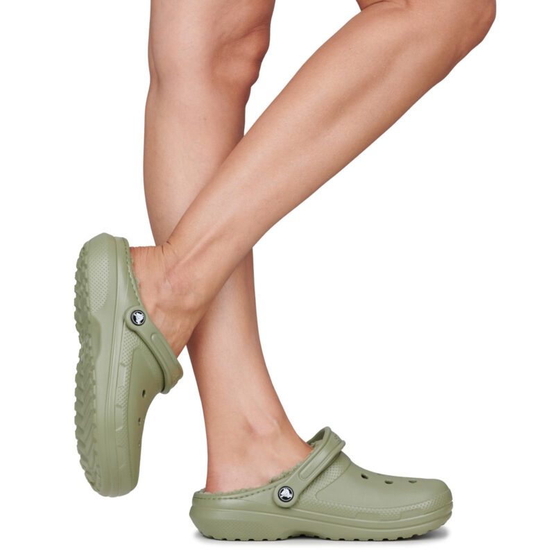 Crocs Classic Lined Clog Kaki Zoccoli Donna - 8