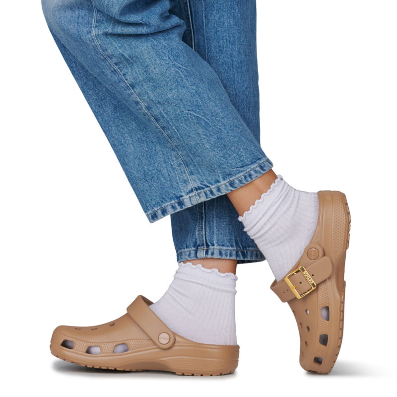 Crocs Classic Metallic Buckle Clog Marrone Zoccoli Donna - 8