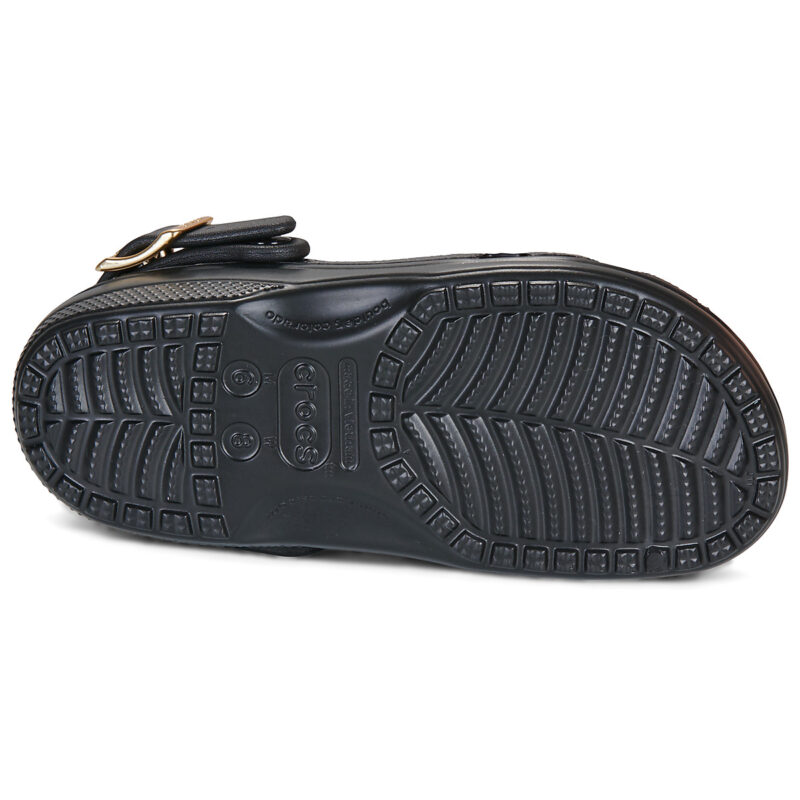 Crocs Classic Metallic Buckle Clog Nero Zoccoli Donna - 7