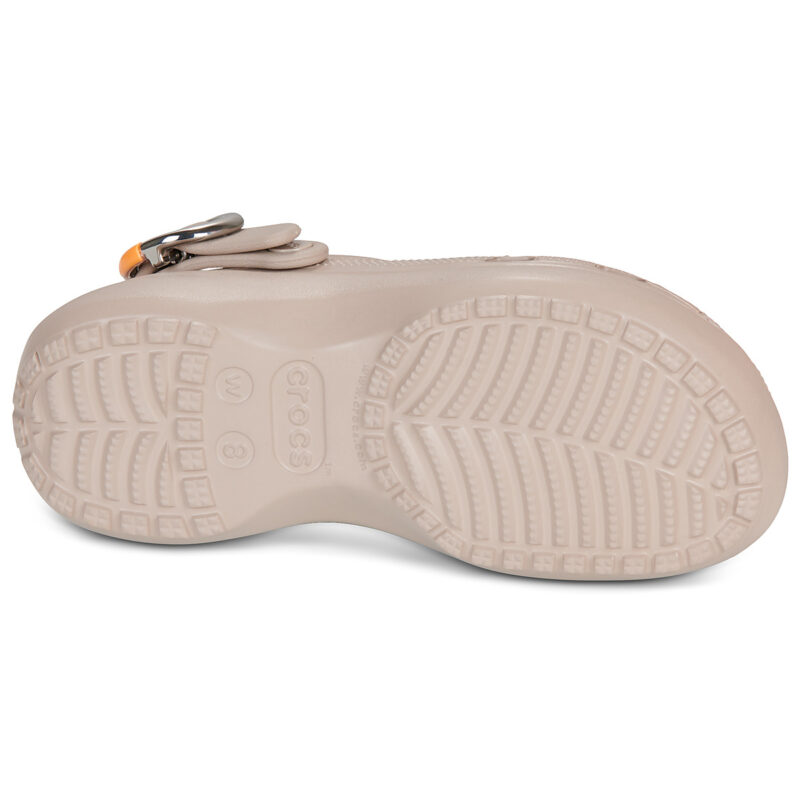 Crocs Classic Platform Dipped Buckle Clg Beige Zoccoli Donna - 7