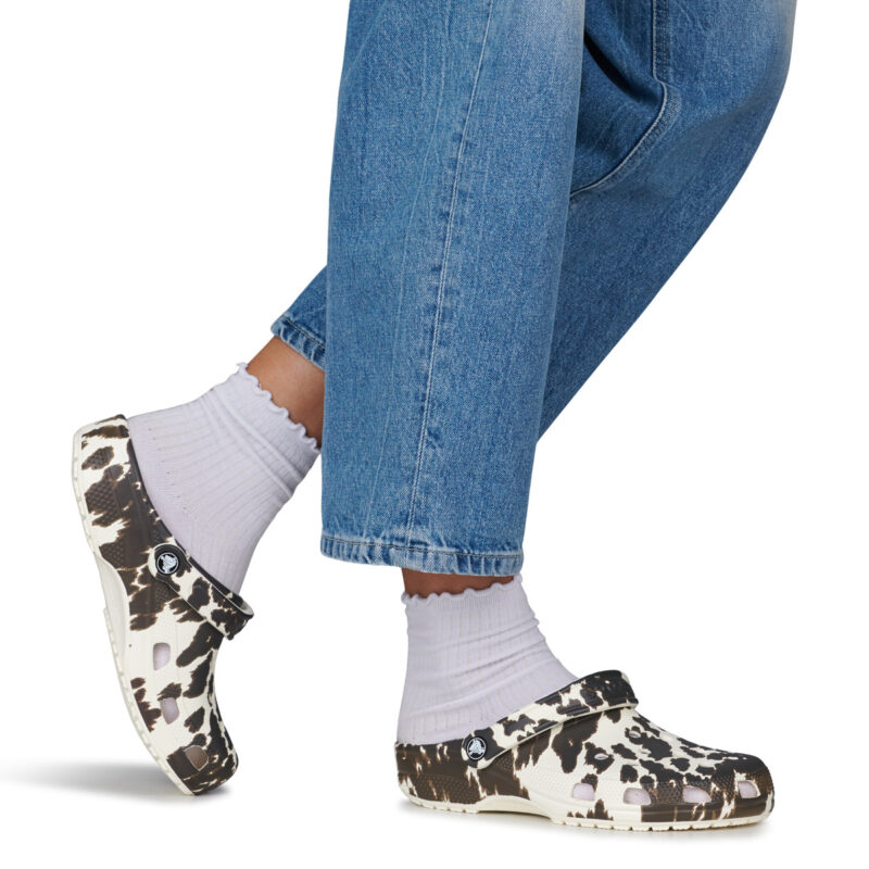 Crocs Classic Pop Animal Clog Beige Zoccoli Donna - 8