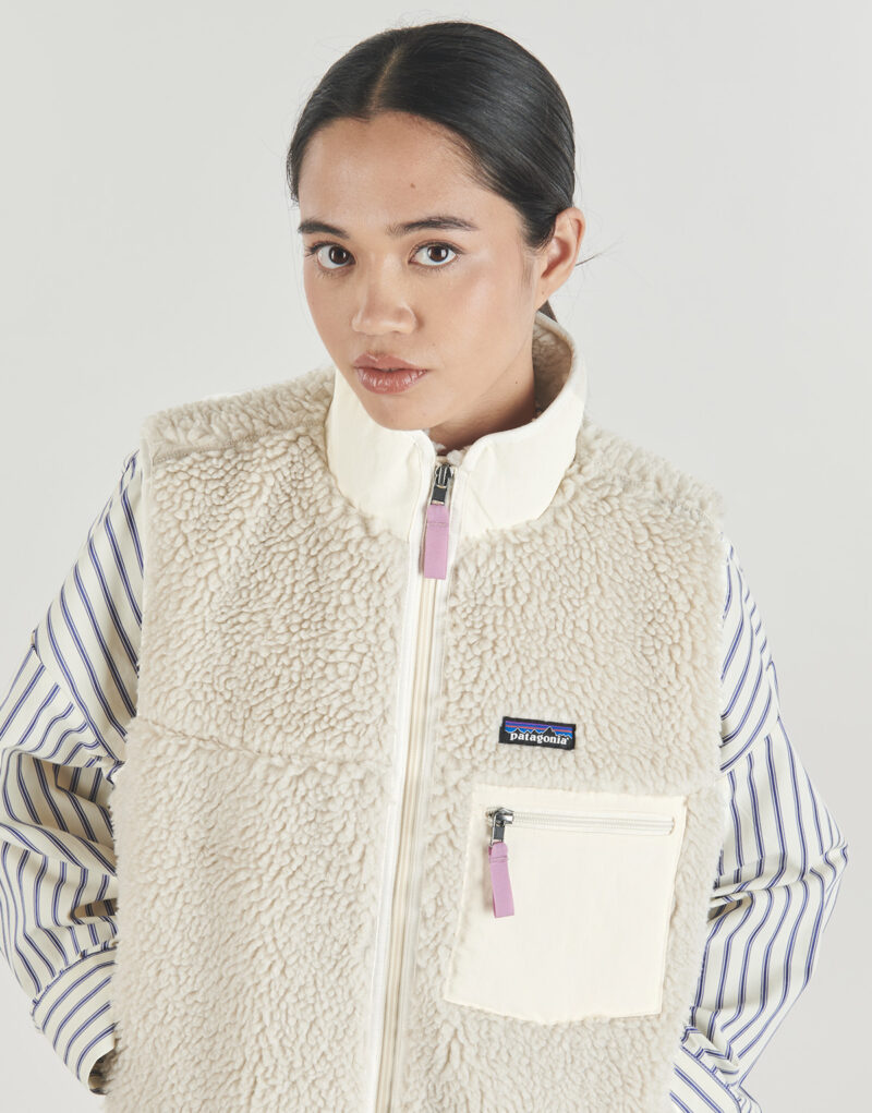 Felpa Patagonia W'S CLASSIC RETRO-X VEST Beige Felpa Donna - 5