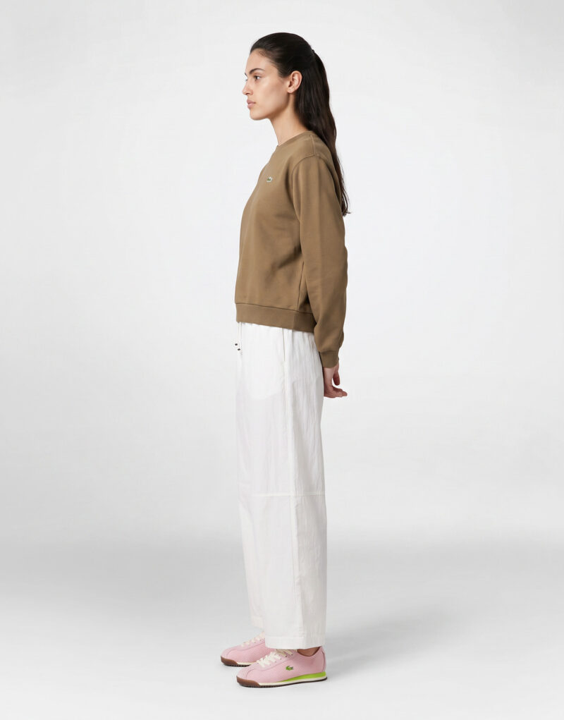 Lacoste Sweatshirt col rond en molleton Beige Felpa Abbigliamento - 3