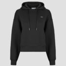 Lacoste Sweat à capuche en jersey double face oversize fit Nero Felpa con cappuccio Abbigliamento - 1