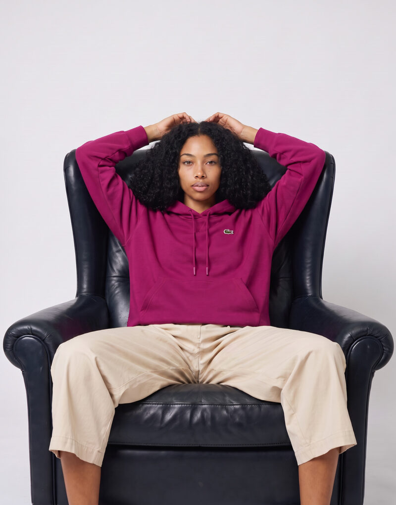 Lacoste Sweatshirt à capuche en molleton Rosa Felpa con cappuccio Abbigliamento - 2