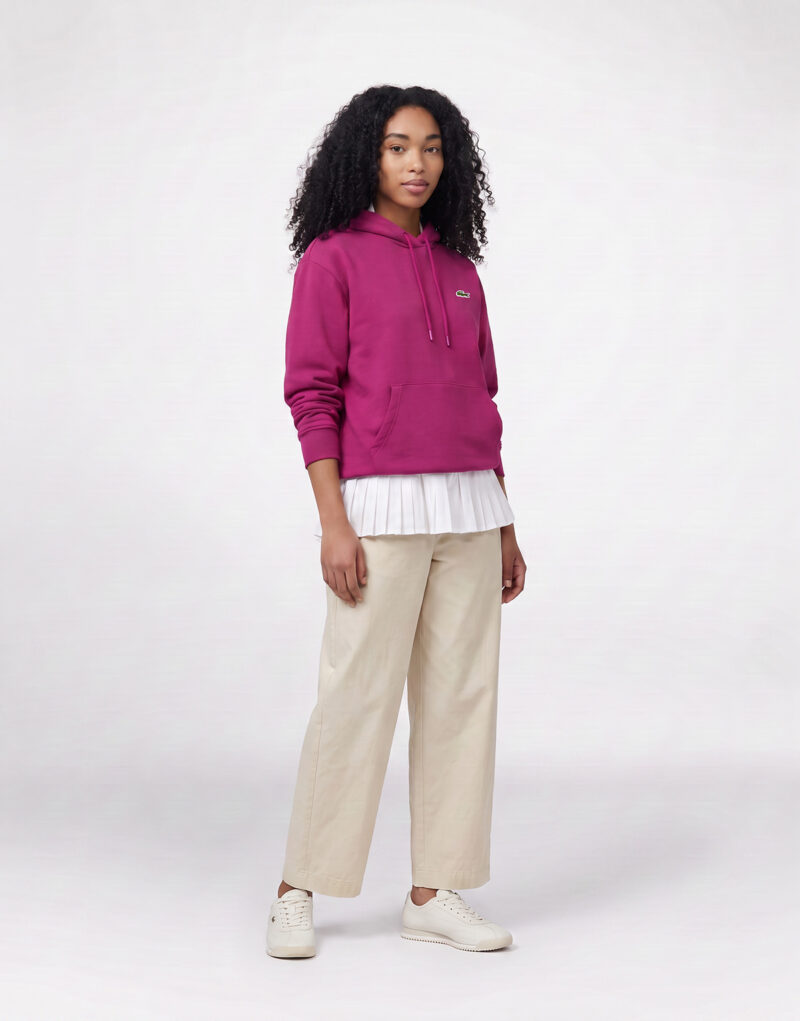 Lacoste Sweatshirt à capuche en molleton Rosa Felpa con cappuccio Abbigliamento - 3