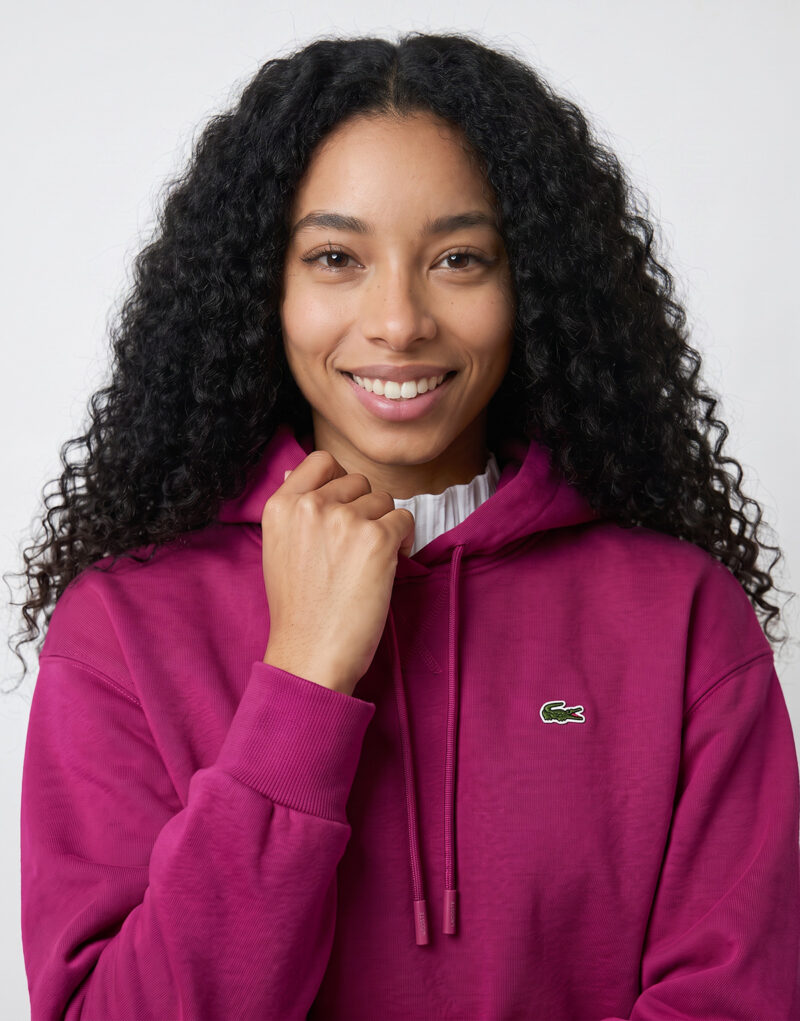 Lacoste Sweatshirt à capuche en molleton Rosa Felpa con cappuccio Abbigliamento - 5