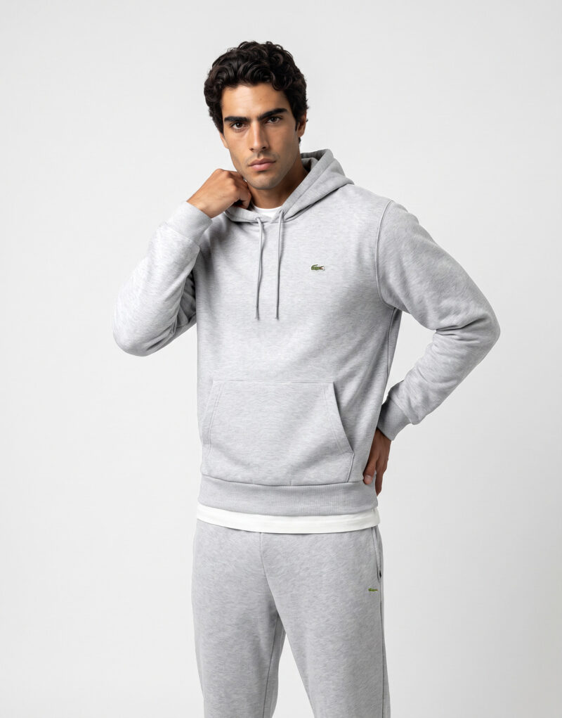 Lacoste Sweatshirt à capuche en molleton Grigio Felpa con cappuccio Abbigliamento - 2