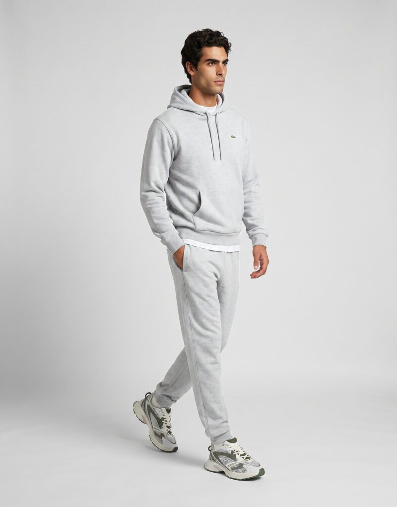 Lacoste Sweatshirt à capuche en molleton Grigio Felpa con cappuccio Abbigliamento - 3