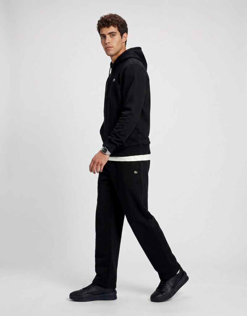 Lacoste Sweatshirt à capuche en molleton Nero Felpa con cappuccio Abbigliamento - 3