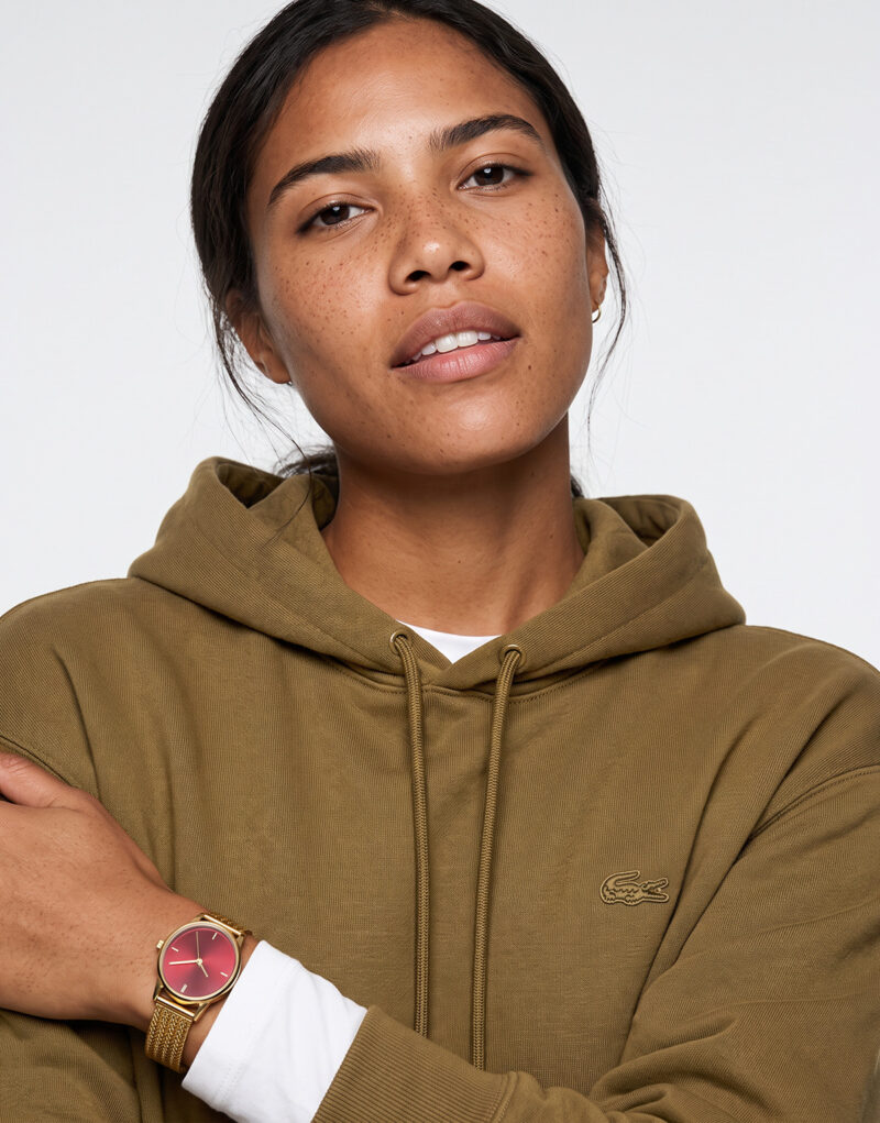 Lacoste Sweatshirt à capuche en molleton loose fit Marrone Felpa con cappuccio Abbigliamento - 8