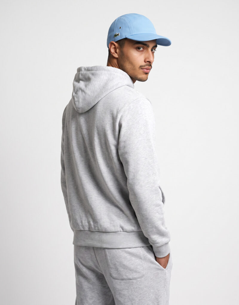 Lacoste Sweatshirt zippé à capuche en molleton Grigio Felpa con cappuccio Abbigliamento - 4