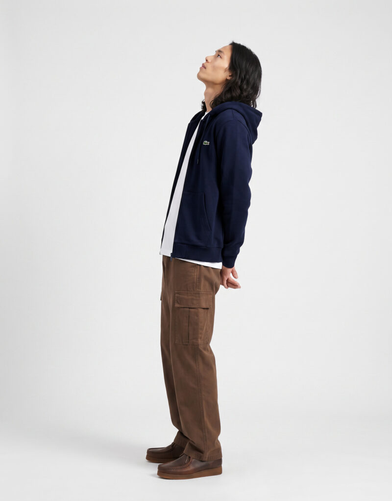 Lacoste Sweatshirt zippé à capuche en molleton Marine Felpa con cappuccio Abbigliamento - 3